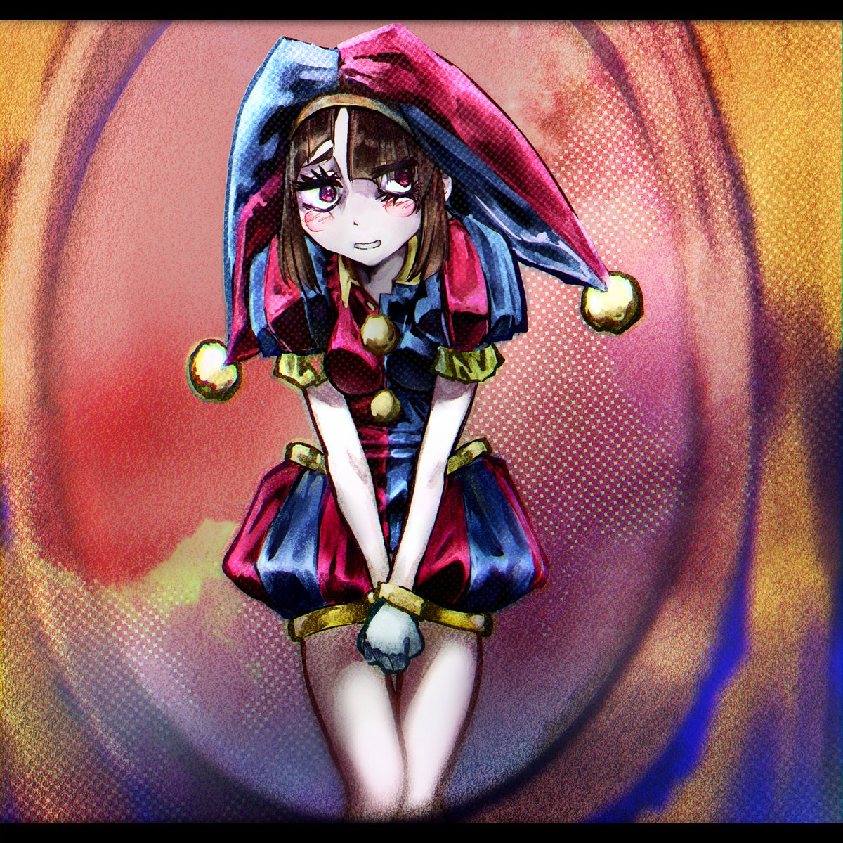 SanketsuDN's tweet photo. Redraw of a pomni from digital circus because the old one just got 2 years gap #digitalcircus https://t.co/nAyFrVLjJw