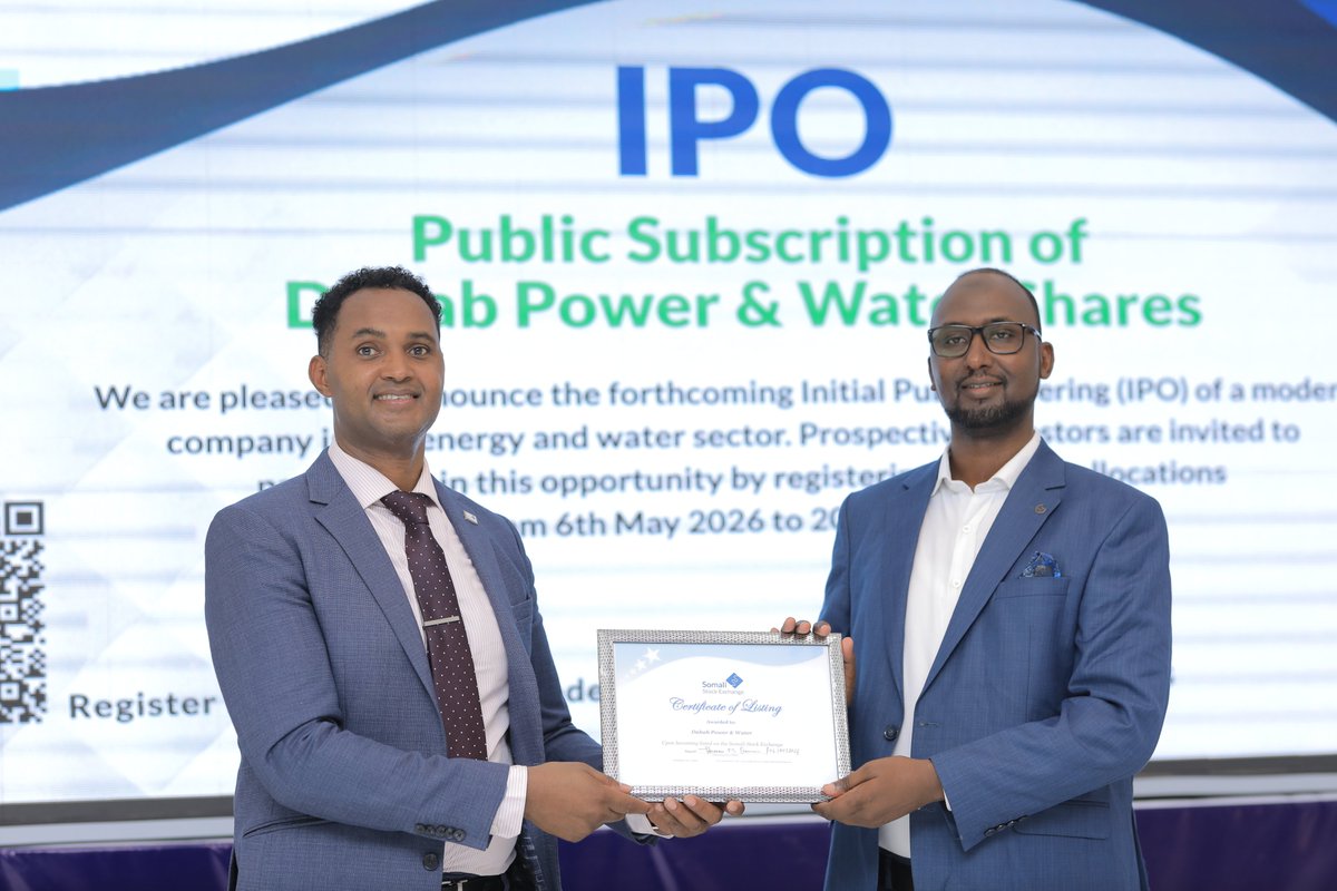 SomaliStockExch's tweet photo. https://t.co/pHXB5Kx5uI