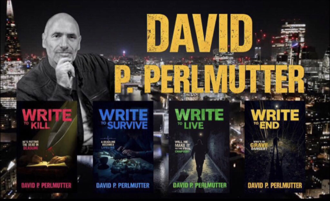 davepperlmutter's tweet photo. All FOUR books in my #Thriller series are now available! 

📕#WriteToKill 
https://t.co/K89dg6DOGT

📘#WriteToSurvive
https://t.co/c714AA2WR3

📗#WriteToLive 
https://t.co/dxGh78dpq1

📒 #WriteToEnd 
https://t.co/q6200OeRmh

#ShamelessSelfpromoFriday 
#BooksWorthReading #booktok #BooksMakeGreatGifts #bookboost
