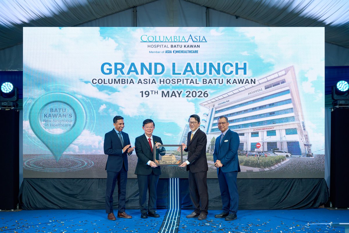 columbiaasia's tweet photo. Columbia Asia, a member of Asia OneHealthcare, officially launched Columbia Asia Hospital Batu Kawan, marking a milestone in strengthening private healthcare access on the Penang mainland.

Read more: https://t.co/P1fmsvB7jG

#ColumbiaAsiaHospitalBatuKawan #ColumbiaAsia https://t.co/asicOJ2Q7T