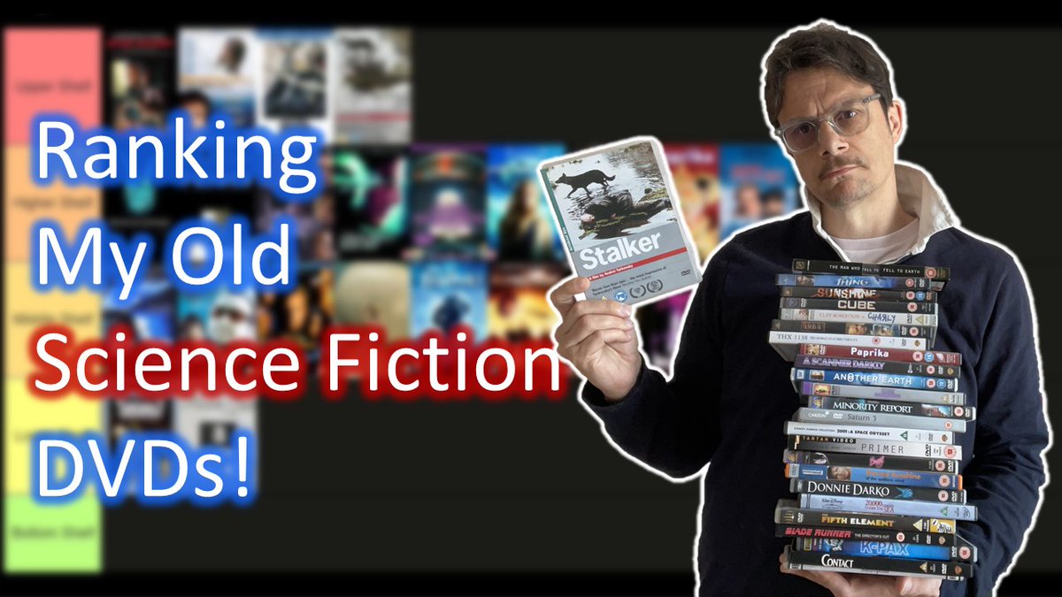 sfretirementlib's tweet photo. I was clearing out some old cupboards and found a batch of Science Fiction DVDs that I forgot I owned...so I decided to tier rank them (with a fading/aging memory!)  Thanks for watching x

https://t.co/HbEE0IONkM

#sciencefiction #scifimovies #vintagesf https://t.co/hyuvUQSSpn