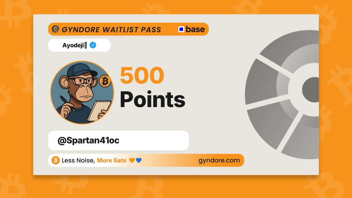 Spartan41oc's tweet photo. Secured my spot on the @Gyndore waitlist.

Already stacking. It pays to be early.

Join now &amp; claim your points → https://t.co/qN4FUhPSOe https://t.co/Uzoo3D8bWE