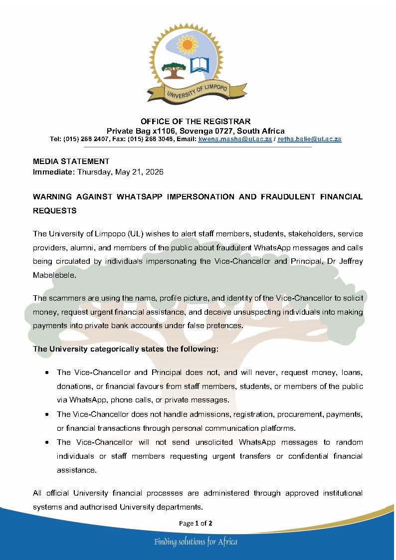 University of Limpopo tweet media