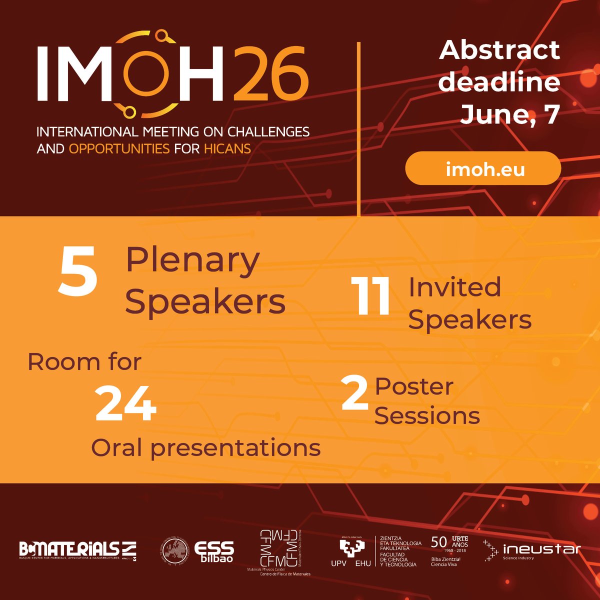 IMoH 2026. 3rd International Meeting on HiCANS tweet media