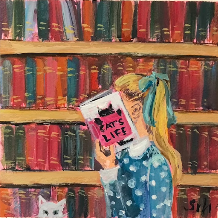 Cats on the bookshelf tweet media