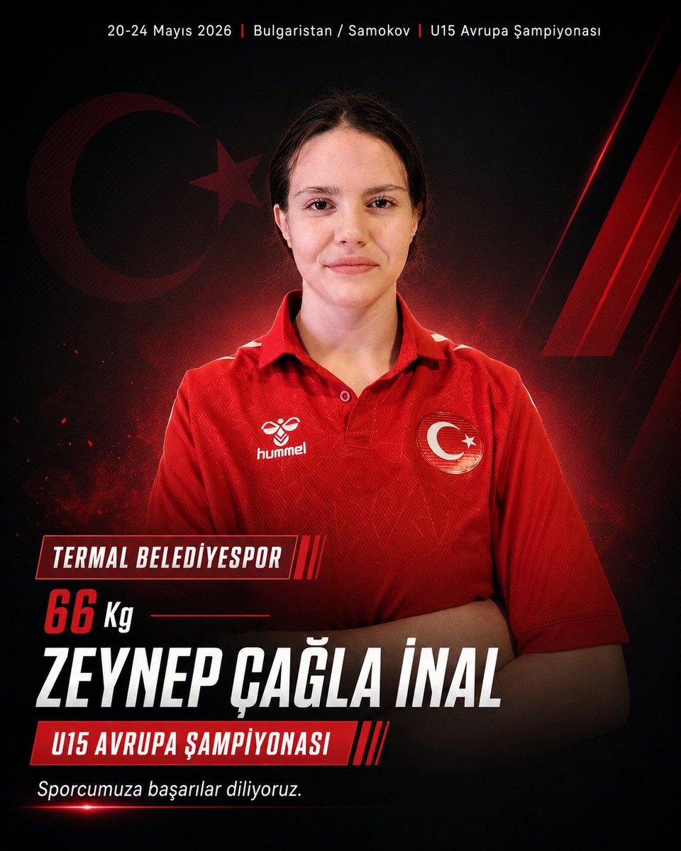 termalbld's tweet photo. Termal Belediyesi sporcumuz Zeynep Çağla İNAL, 20-24 Mayıs tarihleri arasında Bulgaristan’ın Samokov kentinde düzenlenecek olan U15 Avrupa Şampiyonası’nda mindere çıkarak ülkemizi ve ilçemizi temsil edecektir.

66 kg kategorisinde mücadele edecek sporcumuza başarılar diliyor, bizlere yaşattığı gurur için teşekkür ediyoruz.

Yolun açık olsun Zeynep Çağla İNAL!
Termal seninle gurur duyuyor. 🇹🇷👏