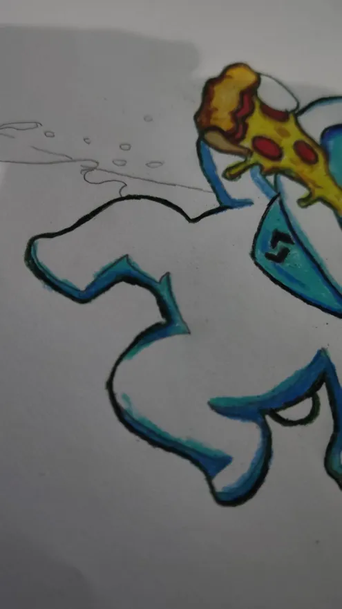 MexcSamus87332's tweet photo. Had fun throughout the process of making this art to celebrate bitcoin pizza day, huge thanks again to my prismacolorrrrr for anotherr wonderful burnishing-styled blendinggg https://t.co/pLRafq9RgE