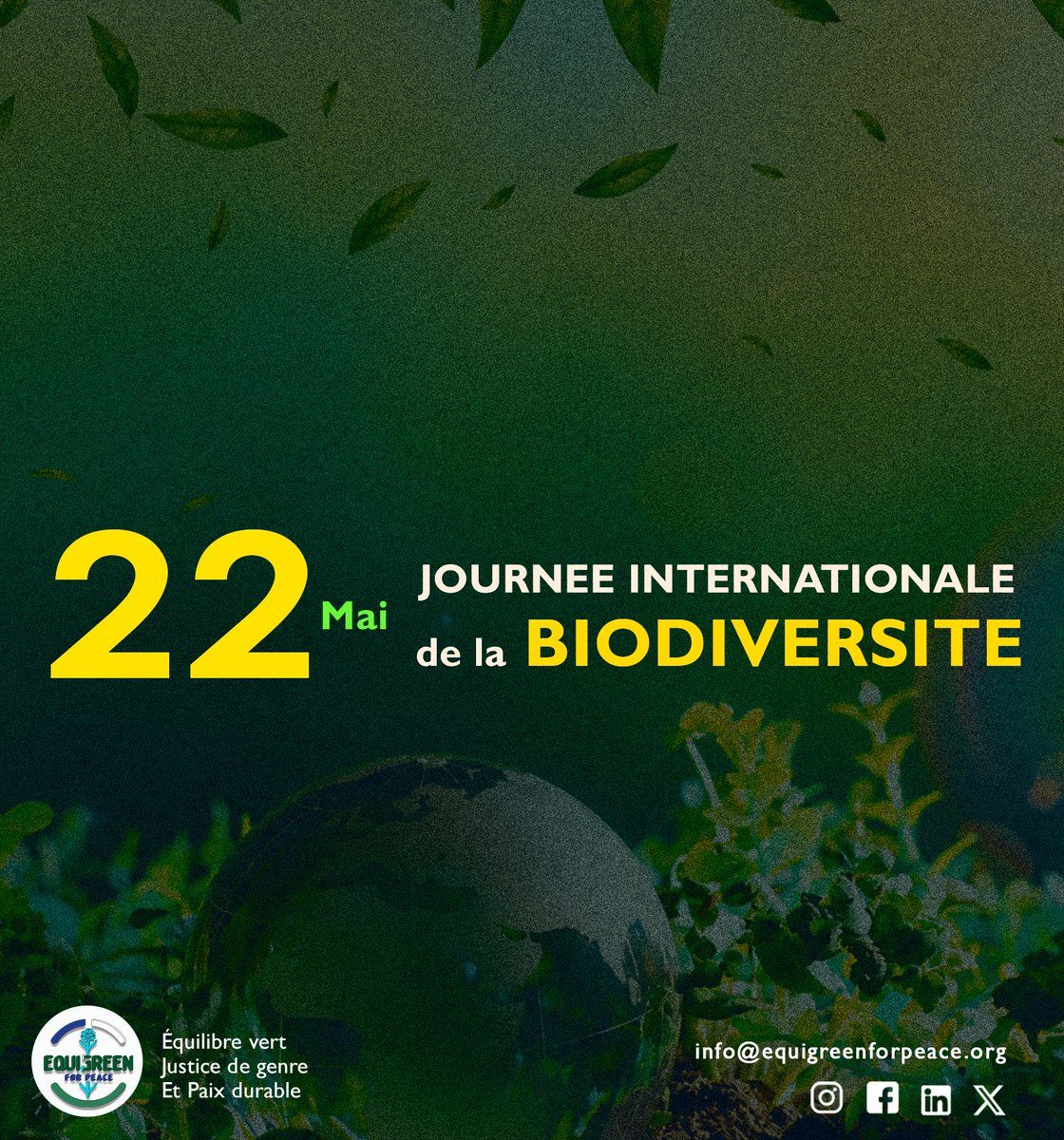 equigreen's tweet photo. #BiodiversityDay : La biodiversité est l’ensemble des êtres vivants qui peuplent notre planète. Elle représente la richesse de la vie sur Terre et l’équilibre qui permet à chaque espèce de survivre.
Protéger la biodiversité, c’est protéger notre avenir commun.
#equigreenforpeace https://t.co/Pp3gUXKc0q