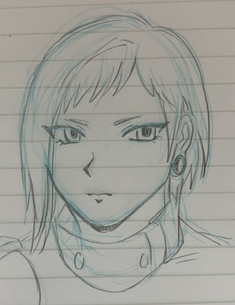 好きなキャラデザの絵柄を真似してみたけど、二次元美少女→三次元成人