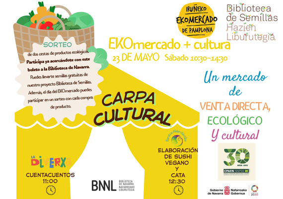 noticiasgob_na's tweet photo. La Biblioteca de Navarra acoge un Ekomercado con actividades culturales el próximo 23 de mayo

@cultura_na 

🔗https://t.co/rJDiqx8wvG https://t.co/Q3GA6qRuRh