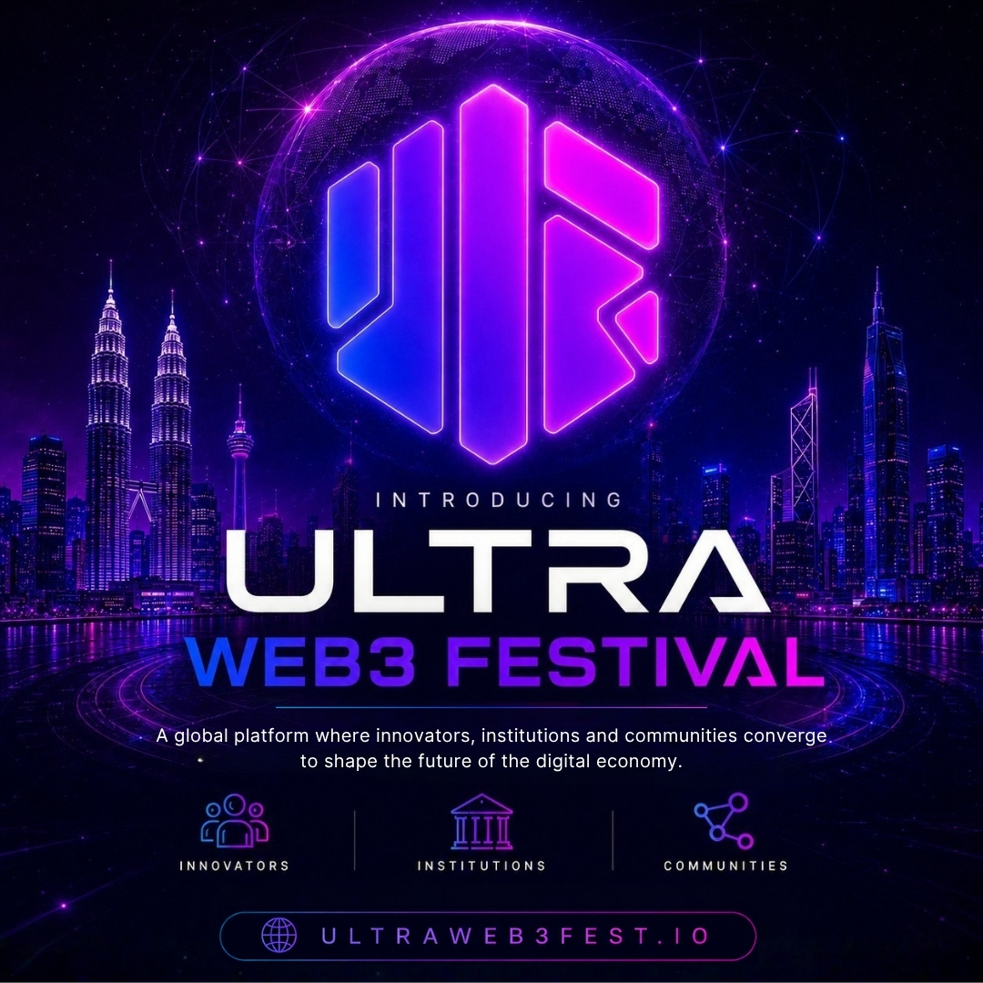 UltraWeb3Fest's tweet photo. As Web3 continues to grow across Malaysia and the global digital economy, there is a need for a platform that not only connects the industry but also reflects our own ecosystem, vision, and direction.

Ultra Web3 Festival 2026 is created as our brand’s own Web3 event platform, designed to bring together the key forces shaping the next era of the digital economy.

Ultra Web3 Festival 2026 brings together capital, builders, founders, developers, investors, creators, and global users creating a powerful space for connection, collaboration, and innovation.

More than just a conference, Ultra Web3 Festival 2026 is a convergence point for meaningful networking, ecosystem growth, brand exposure, and future-focused conversations.

It is where conversations turn into collaboration.
Where networks become opportunities.
Where our ecosystem connects with the future of Web3.

Welcome to Ultra Web3 Festival 2026.