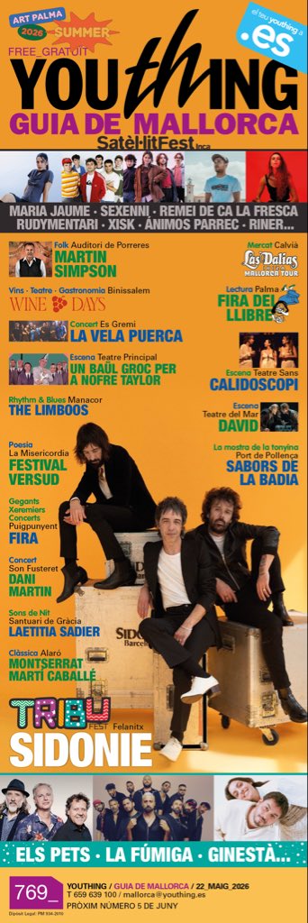 Youthing_es's tweet photo. En la Guia de Mallorca https://t.co/XZZWUpiN25 puedes consultar la agenda cultural del 22 de mayo al 4 de junio. https://t.co/2cLFkYJktZ