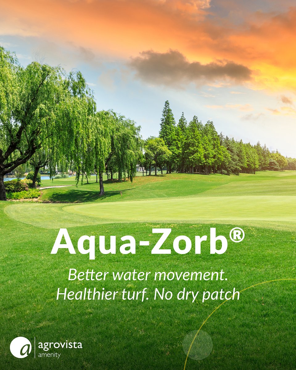 AgrovistaAMNTY's tweet photo. With the heatwave incoming, stop dry patch before it starts. 🌱

Aqua-Zorb® Liquid helps water penetrate the turf surface.

Better performance. Less stress. https://t.co/z2cpDeqi0o