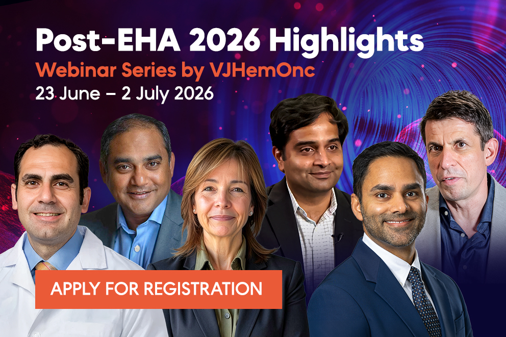 VJHemOnc's tweet photo. Registration is now OPEN for our Post-EHA 2026 Highlights 🩸 

Webinar series by VJHemOnc featuring presentations & discussions on selected abstracts from the 31st Congress of the European Hematology Association (EHA)

📍 Webinar series
🗓️ 23 June-2nd July 2026

Covering:
📌 Lymphoma - Chaired by: @KrishPatelMD
📌 MPNs - Chaired by: @harrisoncn1
📌 AML - Chaired by: @Daver_Leukemia
📌 Myeloma - Chaired by: Dr Karthik Ramasamy
📌 MDS - Chaired by: @Dr_AmerZeidan
📌 CLL - Chaired by: Dr Alexey Danilov

Agendas coming soon! 👀 

Secure your spot 🔗 👉 https://t.co/j3LipYisY1