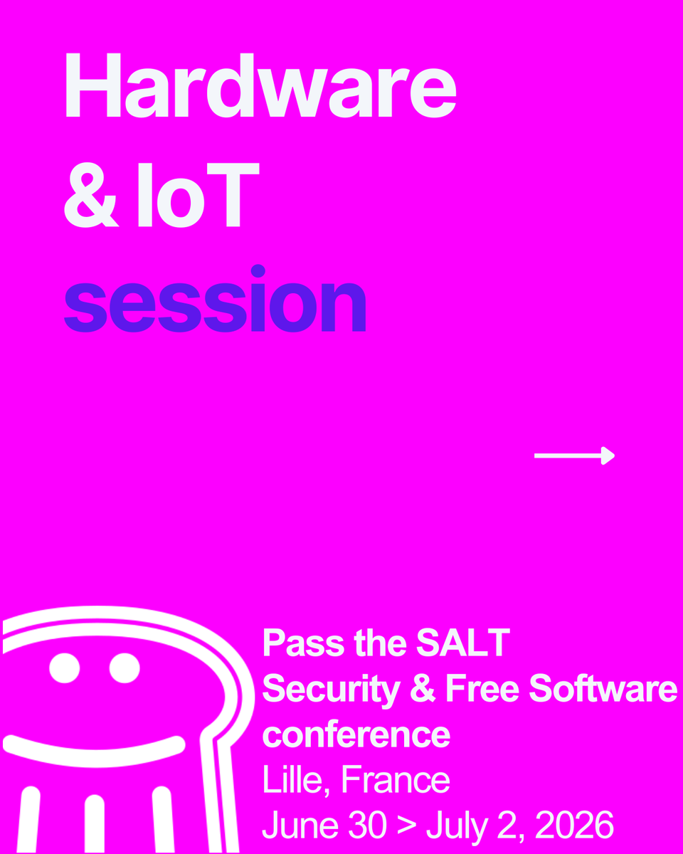 passthesaltcon's tweet photo. HW &amp; IoT SESSION
Another day, another discovery🔥 

- Firmware Encryption Reversing by @qkaiser 🔬 
- Sighthouse for Seamless Function Detection by Sami Babigeon &amp; @Mad5quirrel 💻 
- Deep dive and Design Your First PCB with @tcccorp  🛠️ 

🎟️ Booking: https://t.co/MXseOECfpK https://t.co/P1SkGC56N6