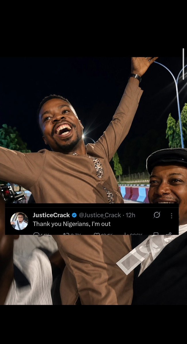 FryoTech's tweet photo. The moment Justice Crack Appreciate all Nigerians for speaking out for him https://t.co/OOZBDuXNNQ