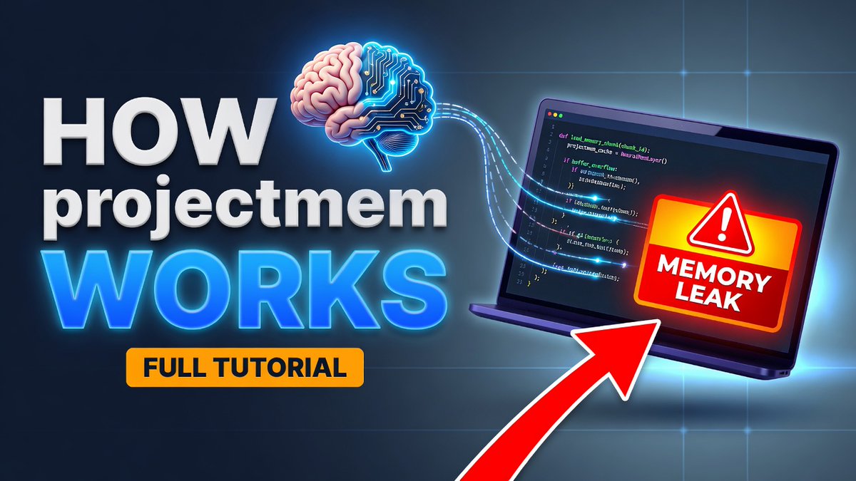 riponcmalo's tweet photo. Projectmem Tutorial: Give Your AI Coding Agent Memory (Full Demo)

 https://t.co/sE54zs1YdR 
via @YouTube 

@AnthropicAI  @antigravity @GoogleAI  @OpenAI #projectmem #aimemory #founders #startups https://t.co/sko1DXCofy