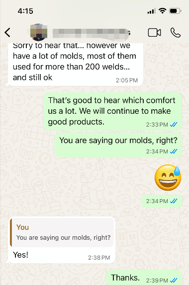 Sunlightweld's tweet photo. Sunlight Grounding Exothermic Welding System Feedback from European Partners!
We recently checked with a European customer about restocking their exothermic welding molds. Their response?
—"Your mold quality is so good – we haven't finished our current stock yet!" https://t.co/9gx6ZPEbt5