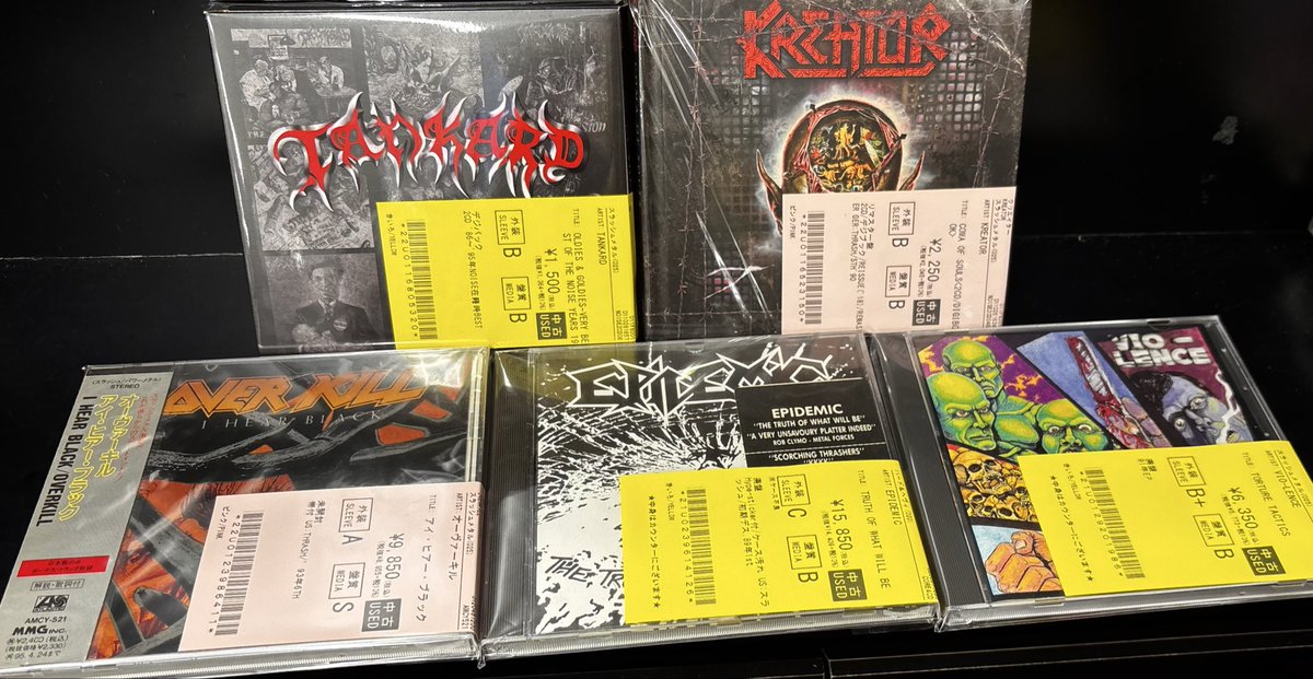 新着中古情報 5/22(金) THRASH METALの中古CDが、 激レア盤含めて約