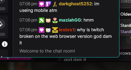 HawkyVR's tweet photo. PSA:

If your twitch chat suddenly doesn't have a text box, it's due to a 7TV update which you'll need to download the new version of the extension. Or uninstall it, if you want... 🥹

@7tv https://t.co/PjmlA0HKQA