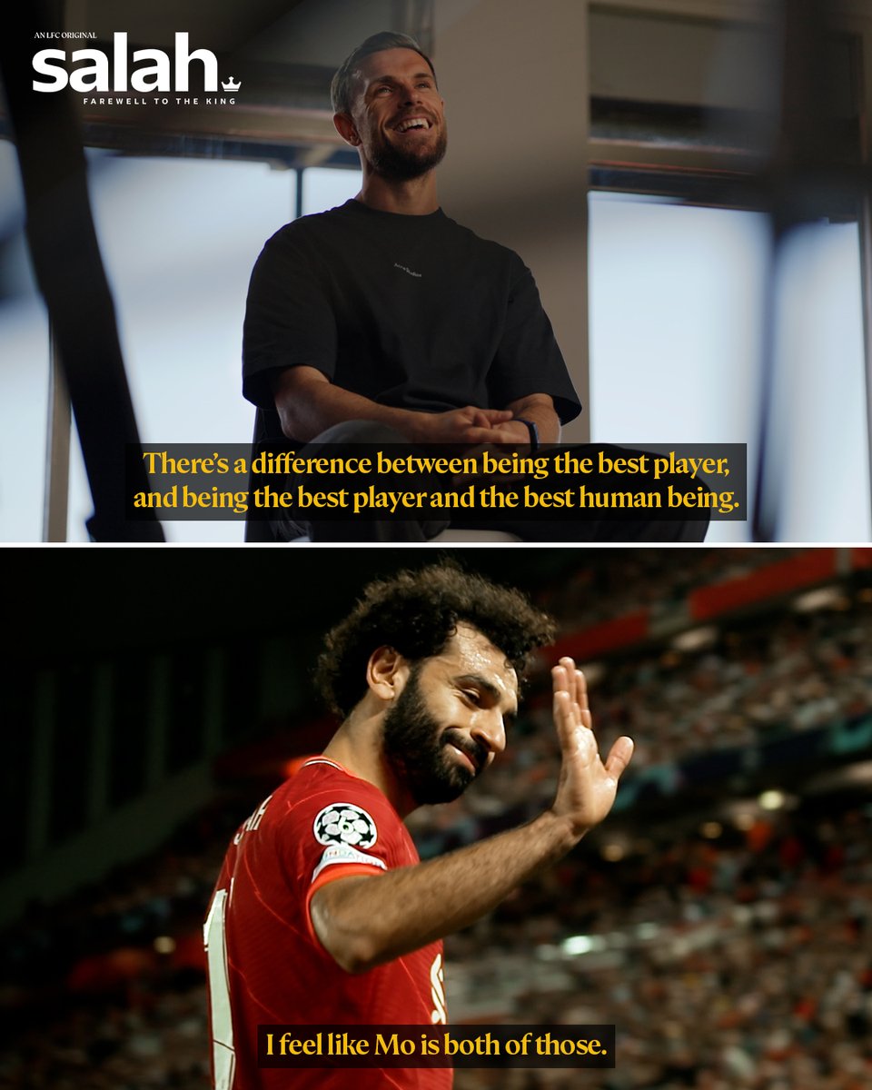 LFC's tweet photo. Mo Salah, as told by past and present Reds ❤️