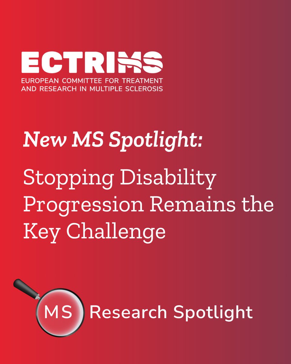 ECTRIMS's tweet photo. 🔍 𝐂𝐚𝐧 𝐰𝐞 𝐫𝐞𝐯𝐞𝐫𝐬𝐞 𝐧𝐞𝐮𝐫𝐨𝐥𝐨𝐠𝐢𝐜𝐚𝐥 𝐝𝐚𝐦𝐚𝐠𝐞 𝐢𝐧 𝐌𝐒?

Our latest Spotlight, 𝘚𝘵𝘰𝘱𝘱𝘪𝘯𝘨 𝘋𝘪𝘴𝘢𝘣𝘪𝘭𝘪𝘵𝘺 𝘗𝘳𝘰𝘨𝘳𝘦𝘴𝘴𝘪𝘰𝘯 𝘙𝘦𝘮𝘢𝘪𝘯𝘴 𝘵𝘩𝘦 𝘒𝘦𝘺 𝘊𝘩𝘢𝘭𝘭𝘦𝘯𝘨𝘦, explores the latest research into neuroprotection and repair in MS. 

𝐑𝐞𝐚𝐝 𝐭𝐡𝐞 𝐒𝐩𝐨𝐭𝐥𝐢𝐠𝐡𝐭 𝐡𝐞𝐫𝐞: https://t.co/ECaT54iQbC

"Progression independent of disease activity is the most important problem that we need to solve," said Professor Ludwig Kappos at ECTRIMS 2025.

"We observed that the infusion of autologous bone marrow was associated with reduced rate in change of the global evoked potential at 12 months," adds Dr. Claire Rice of the University of Bristol.

The ECTRIMS Spotlight Series is curated and authored by our Scientific Content Writer, Stefania de Vito, PhD.

#MultipleSclerosis #MSResearch #Neurology #Neuroprotection #MSSpotlight #Neuroimmunology #ECTRIMS