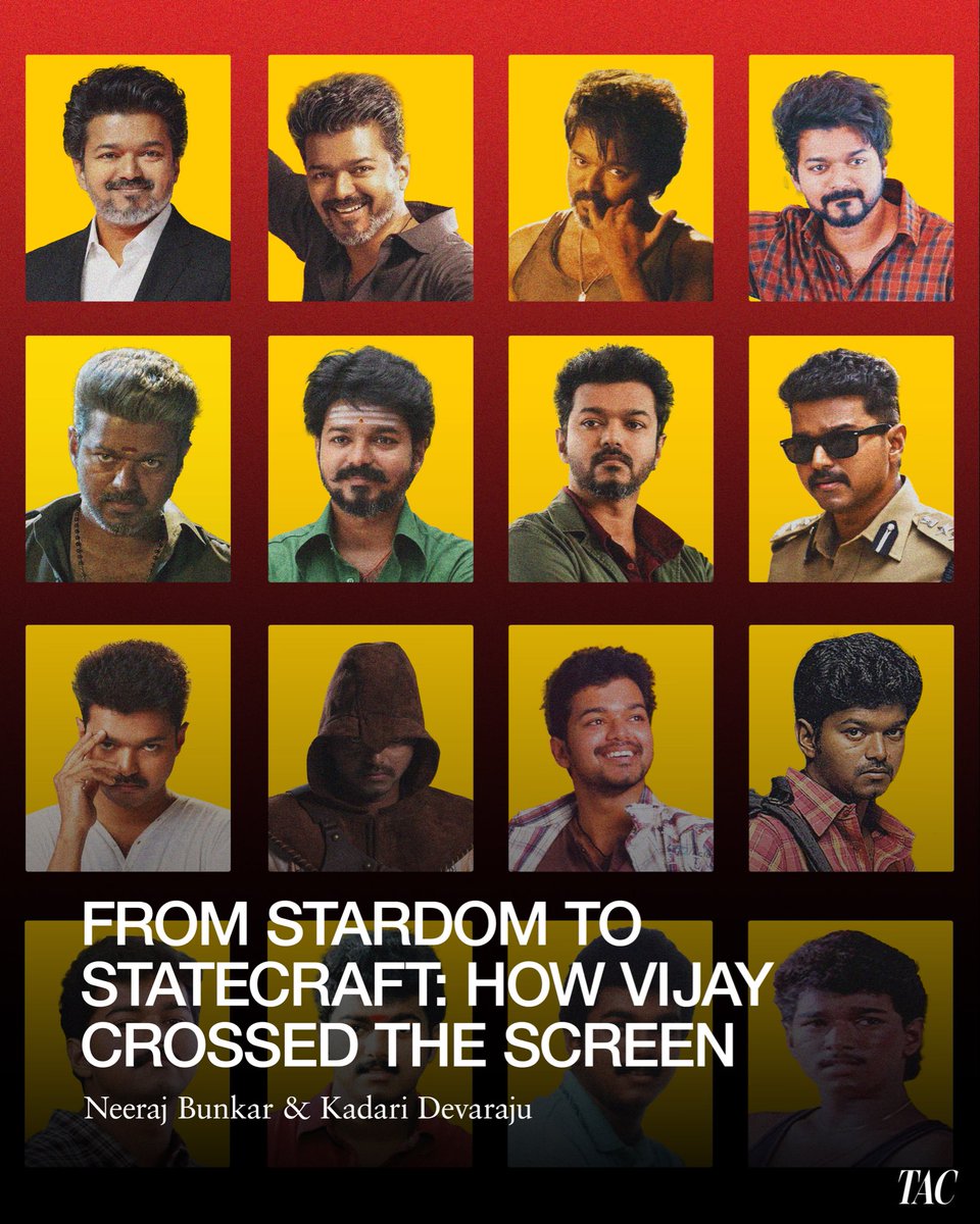 TheAmbedkarian's tweet photo. In the article ‘From Stardom to Statecraft: How Vijay Crossed the Screen’, Neeraj Bunkar and Kadari Devaraju explore the rise of C. Joseph Vijay from cinema icon to Chief Minister of Tamil Nadu.

https://t.co/VJ6STOcCvS https://t.co/PyW5IWGraS