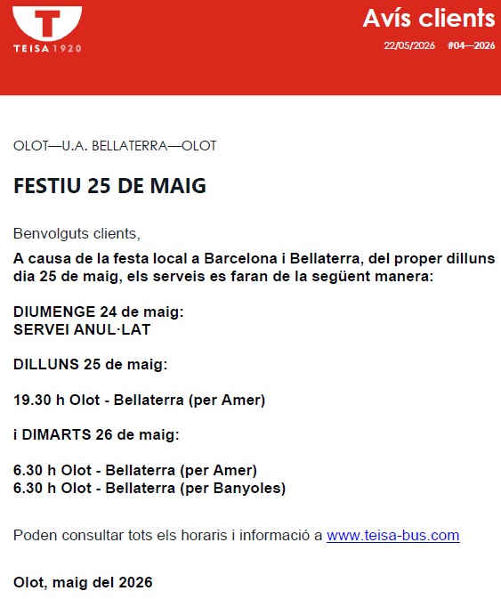 TEISA - Transports Elèctrics Interurbans tweet media