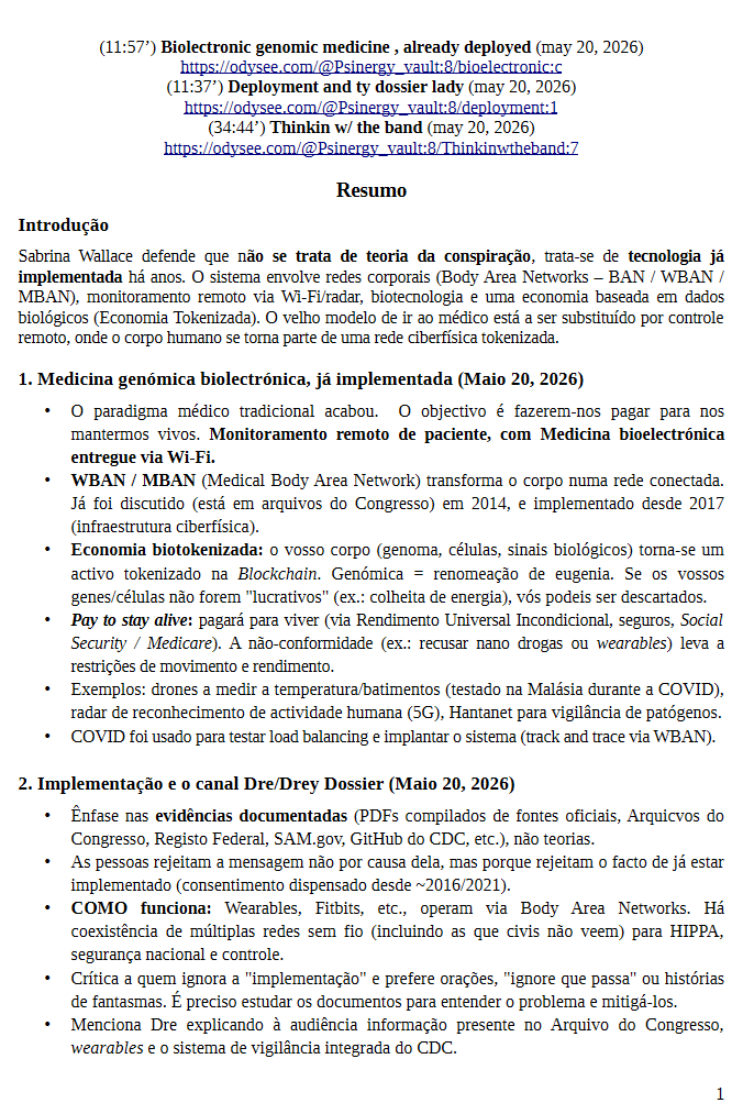 RestaurarPortug's tweet photo. Genómica (eugenia), monitoramento remoto de pacientes, Medicina bioelectrónica via Wi-Fi, Economia biotokenizada, Hantanet para vigilância de patógenos — Maio 20, 2026: — https://t.co/pfn1iS51Oy— https://t.co/RqtvlCMMJO— https://t.co/puQKtpoa7m https://t.co/i9ya2l4FfB