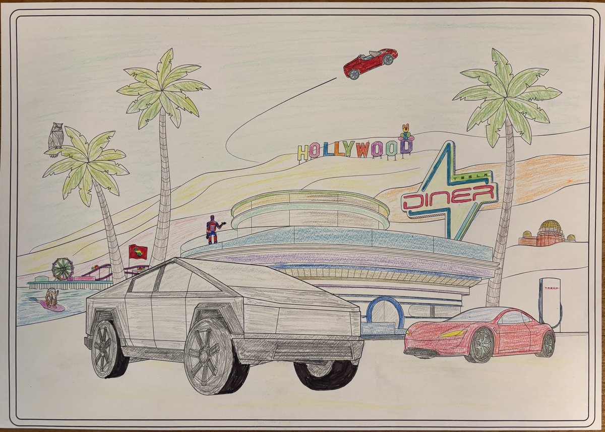 TeslaClubGER's tweet photo. Kids, listen up—you’re in for a treat! At the Takeover, you can let your imagination run wild and paint your very own Tesla world at our booth. 
Let’s go, see you soon in Flachau! @TeslaClubAT https://t.co/iBRVHF1Sev