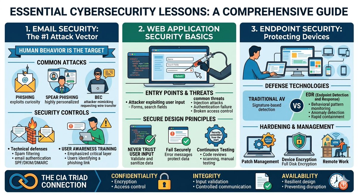 TemitopeMustap9's tweet photo. Day 10/30 VA Mentorship
Cybersecurity is stronger when we protect people, not just systems. Guard against phishing, never trust user input in web apps, and monitor devices for unusual activity. https://t.co/SBQHsSga1A