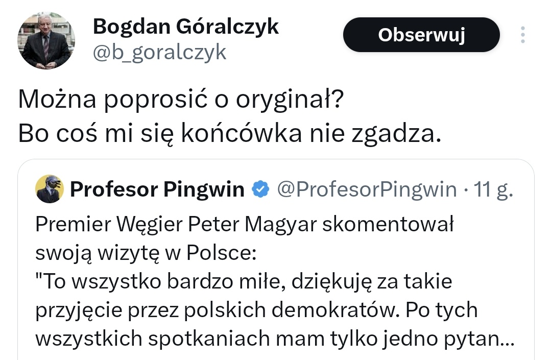 Profesor Pingwin tweet media