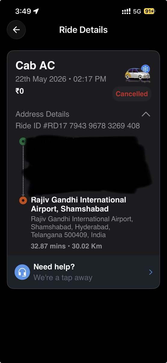 hot_sandy's tweet photo. Rapido Ola Ride to Hyderabad airport asking to cancel the ride and give 1k in cash.
On denied, abused and used improper language.

Need to Cancelled their transport license 

@MORTHIndia  @rapidobikeapp  @Olacabs https://t.co/s9HVPc6SZJ
