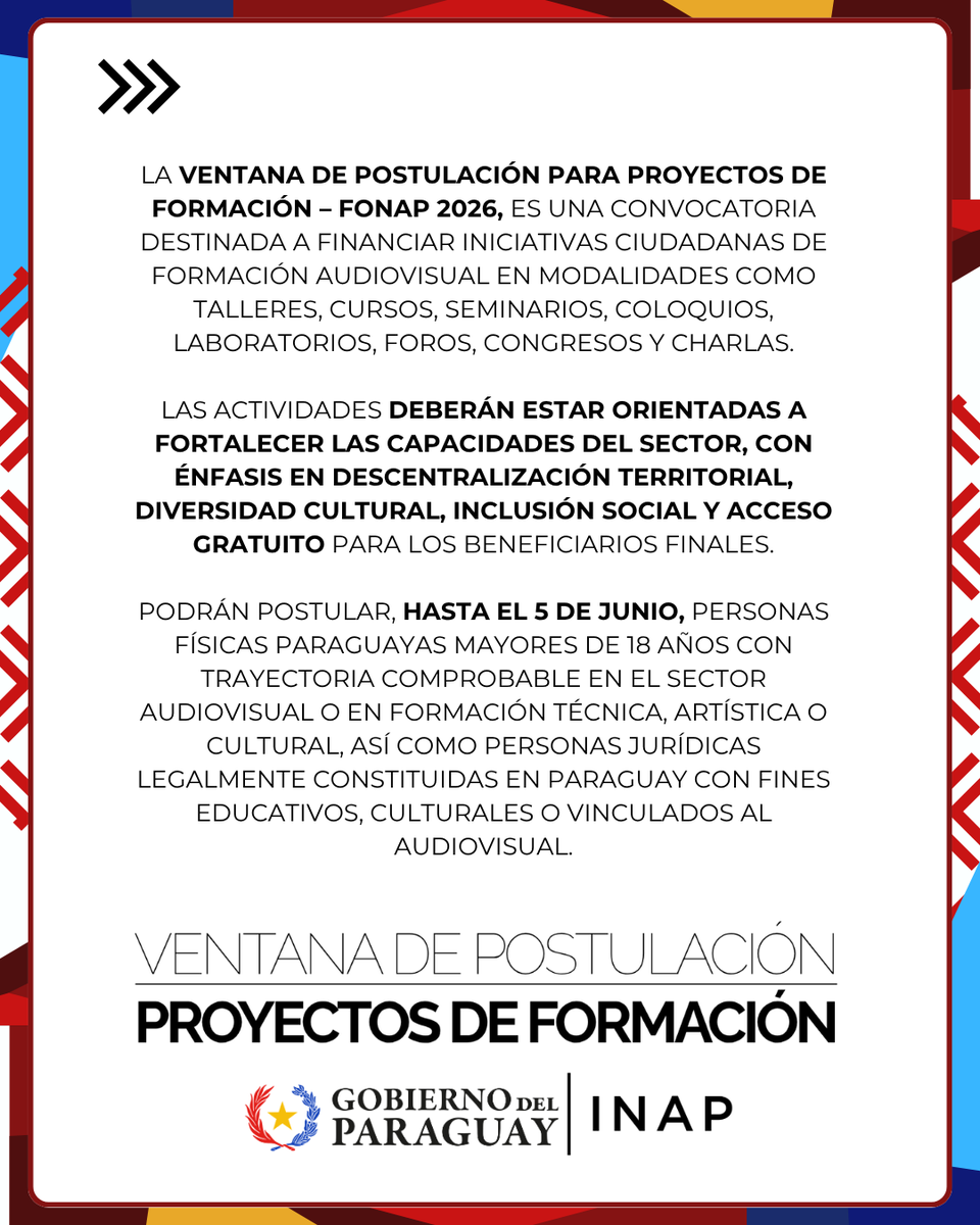 Instituto Nacional del Audiovisual Paraguayo tweet media