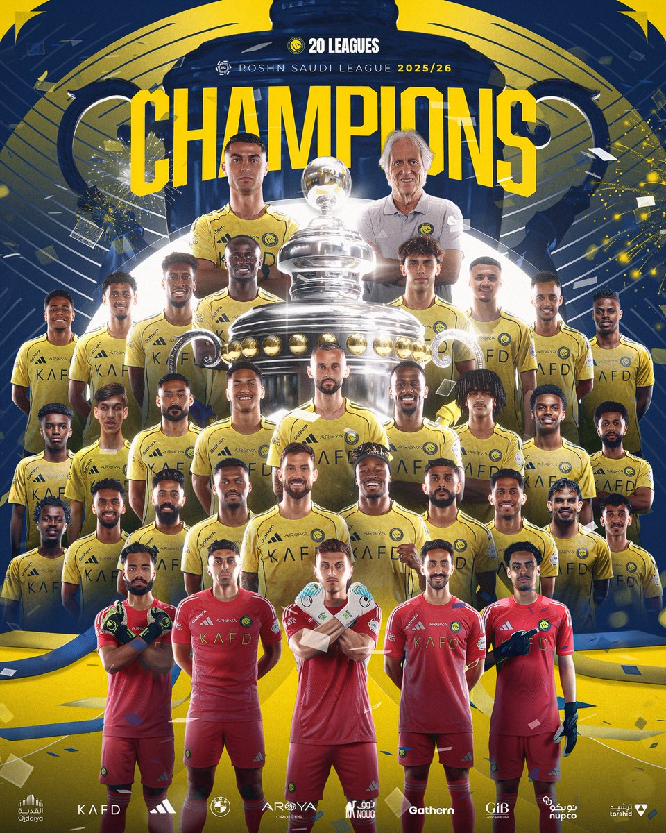 5bdulmajed's tweet photo. الف مبروك لجميع العالميين في انحاء العالم .. 💛
والله يديم افراح الامة النصراوية 
#النصر_بطل2026 #النصر https://t.co/rQ3wreHwXw