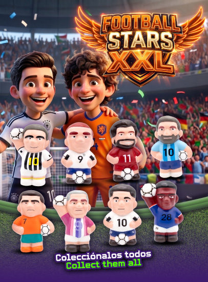 LaivSl's tweet photo. ⚽🔥 Football Stars XXL – Nueva colección 

¡Las estrellas del fútbol ahora en XXL! 🌟⚽

Football Stars XXL
Muñecos inspirados en futbolistas famosos 🔥
📦 Bolas de 68 mm

¿Quién será tu fichaje estrella? 👀🏆

https://t.co/meAehZVkwQ

#FootballStarsXXL #NuevaColección #Vending https://t.co/YaOAK3TMUI