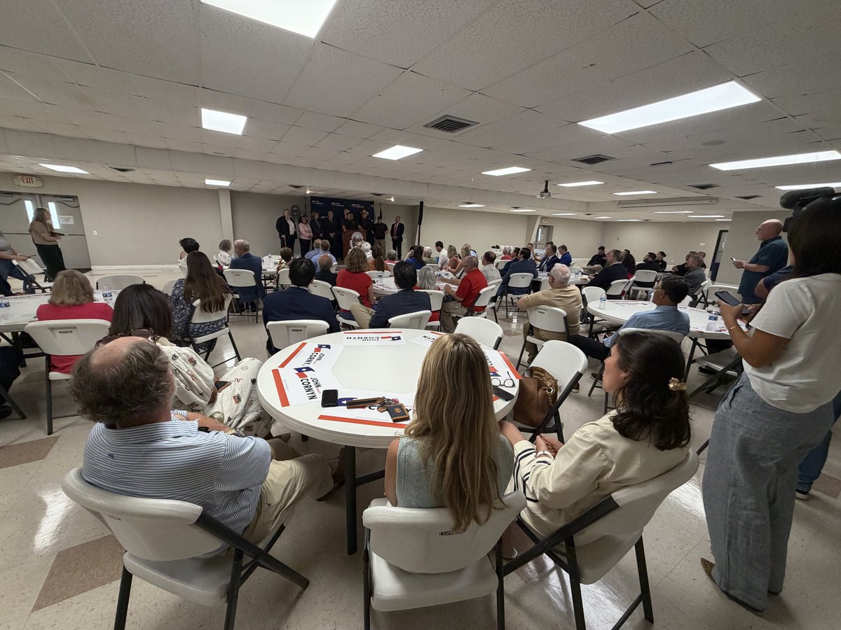 MattMackowiak's tweet photo. Our 10th and final GOTV rally in support of @JohnCornyn is happening now in Corpus Christi, hosted by the Corpus Christi Police Officers Association, with supporters including @BPUnion President Paul Perez, @CLEAT President Scott Leeton, law enforcement legend Steve McCraw, Mayor @erikgomeztx and many more.

#txsen