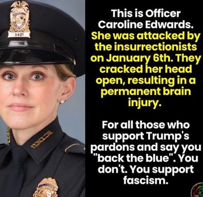 KorbelRenoKia's tweet photo. @theliamnissan #NeverForget
Caroline Edwards was one of the first police officers assaulted on #January6th #CapitolRiots. Why should her attackers be rewarded? 😠 https://t.co/j0V3F9H8I2