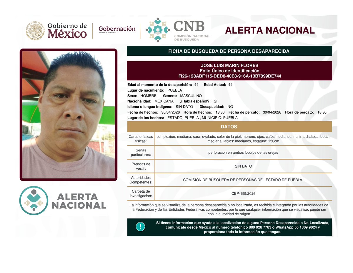 Comisión Nal. de Búsqueda Mx tweet media