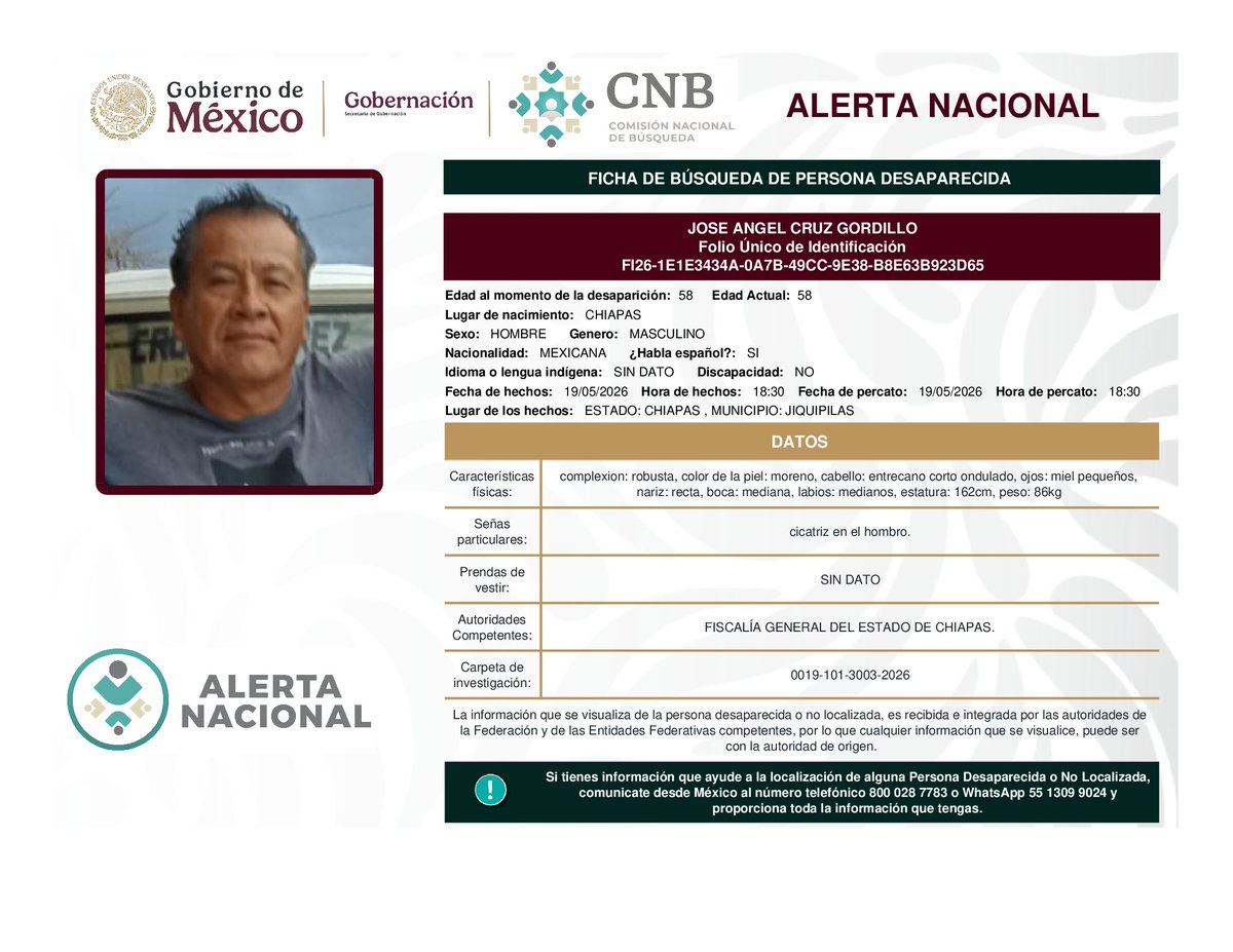 Comisión Nal. de Búsqueda Mx tweet media