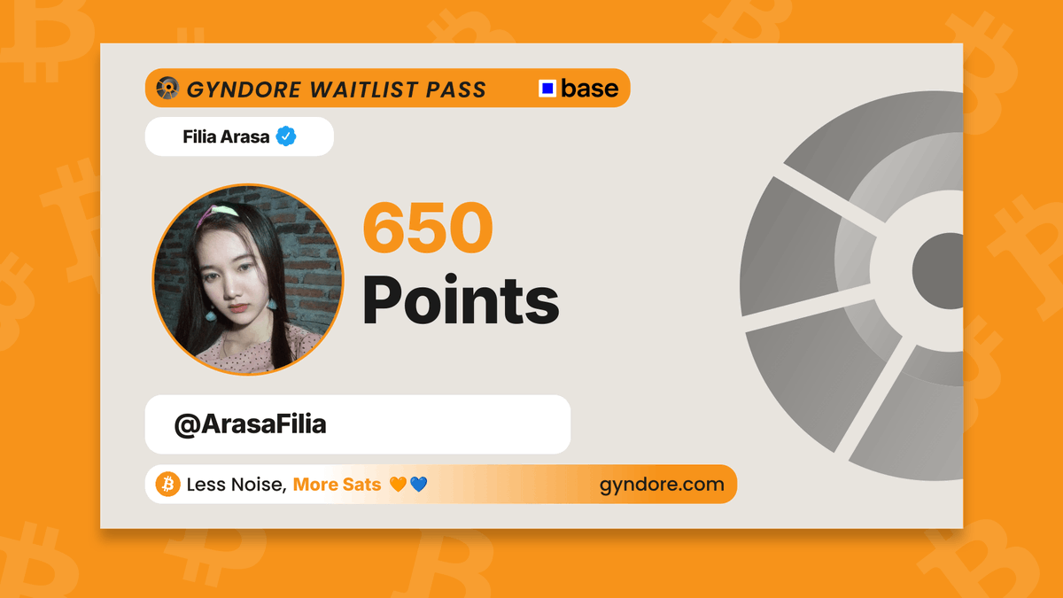 ArasaFilia's tweet photo. Secured my spot on the @Gyndore waitlist.

Already stacking. It pays to be early.

Join now &amp; claim your points → https://t.co/KWlOXJOwwO https://t.co/KyfpVovj87