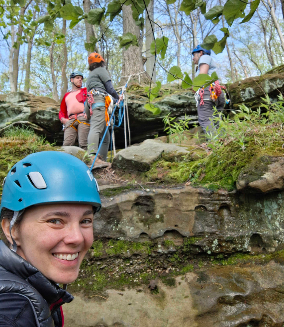 R2CFoundation's tweet photo. Big shoutout to our staff for completing Professional Climbing Instructors Association (PCIA) Outdoor Rock-Climbing Training! 🧗‍♀️ Some of our climbing staff, including Courtney, Sarah, and Erin completed three long day days of PCIA training. We're SO proud of their hard work!💙 https://t.co/rpi25nRsJa