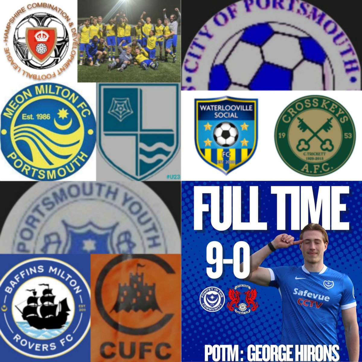 Pompey_Football's tweet photo. ⚽️ Mid-Week Results ⚽️

Mon: @PITCDevelopment #B (h) 9-0 W
Tue: @FCMeonMilton #Res won the #JSMS 🏆Final 3-2
@BMRFC #U18PYFL (h) 2-0 W
Wed: #CrossKeysAth 1-8 @VilleSocialFC

#WellPlayedAll 👏 https://t.co/Eb87rbCcZP