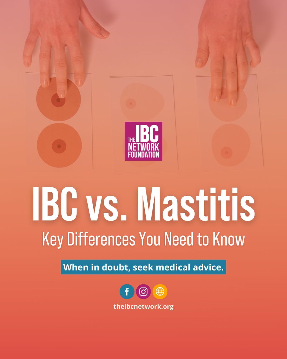 TalkIBC's tweet photo. Swipe through to learn the key distinctions between IBC and mastitis. If symptoms persist despite treatment, seek medical advice promptly. Timely action can make all the difference

Visit https://t.co/3AA9mYOPcV for more information

#ibc #nolumpstillcancer #breastcancerawareness https://t.co/Gkfl2Us9Io