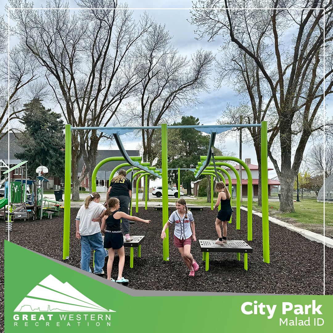 GreatWesternRec's tweet photo. Adventure just got an upgrade at City Park in Malad, Idaho 🌟

This new playground features a VistaTwist Tower centerpiece, exciting play opportunities for all ages, and musical elements from Harmony Park that bring the fun to life.

https://t.co/riJp7F3Rm5

#PlayMatters #CommunitySpaces #Parks #Playgrounds #ParksAndRec #MaladID #IdahoParks