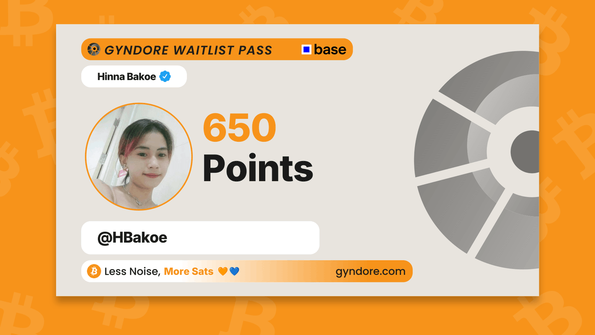 HBakoe's tweet photo. Secured my spot on the @Gyndore waitlist.

Already stacking. It pays to be early.

Join now &amp; claim your points → https://t.co/glq3VWqPEY https://t.co/Kt8AGBfTfE