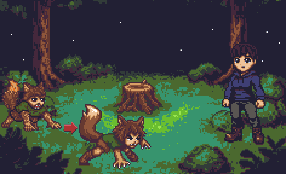CompromiseDev's tweet photo. A second #redraw for today! 🥰

Had to do the combat sprite for the fox cub while he was still at the tip of my pen 😅

Don't even ask what was going on with his previous combat sprite 🤣

#indiedev #gamedev #pixelart #ドット絵 https://t.co/RyCdpOKieu