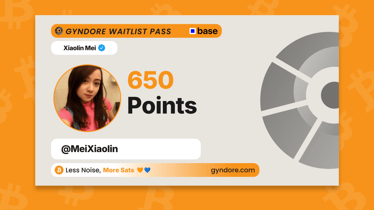 MeiXiaolin's tweet photo. Secured my spot on the @Gyndore waitlist.

Already stacking. It pays to be early.

Join now &amp; claim your points → https://t.co/DiItrvubwt https://t.co/WSFVcYFzAr