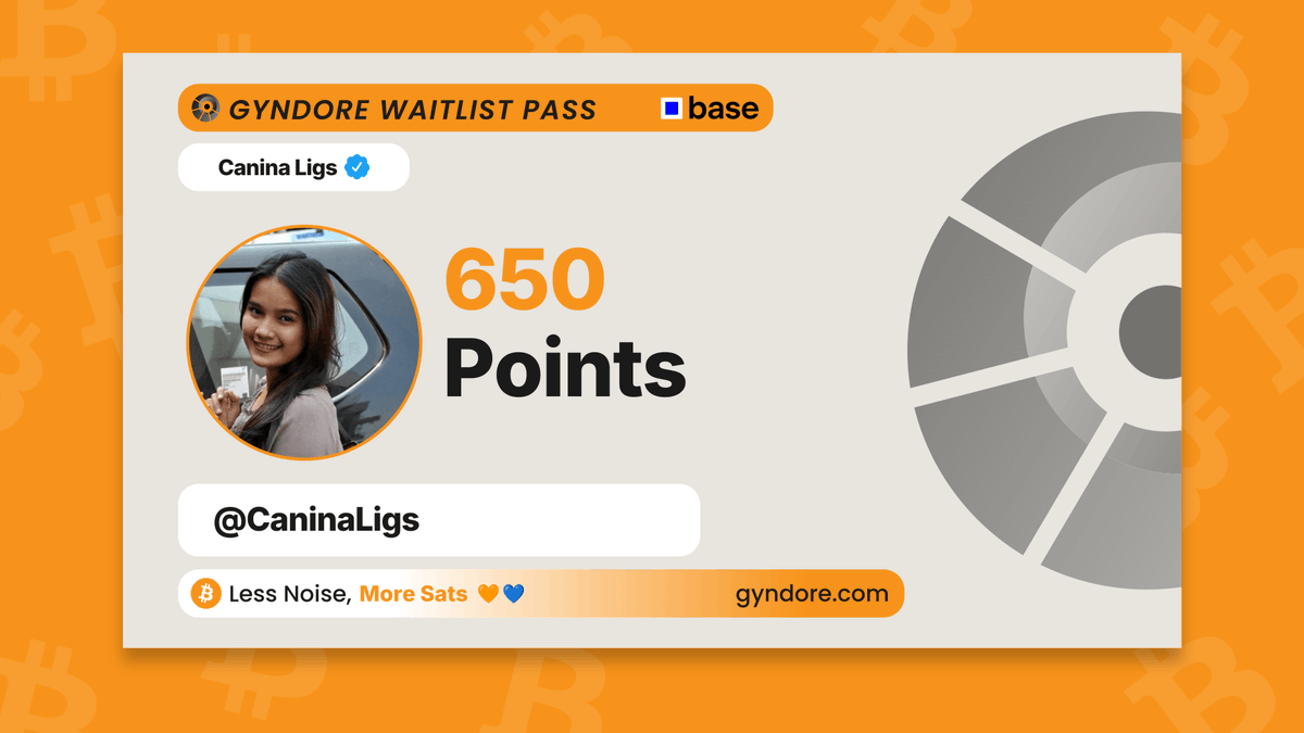 CaninaLigs's tweet photo. Secured my spot on the @Gyndore waitlist.

Already stacking. It pays to be early.

Join now &amp; claim your points → https://t.co/bnWfjI3sVb https://t.co/0MsNkNiRtq