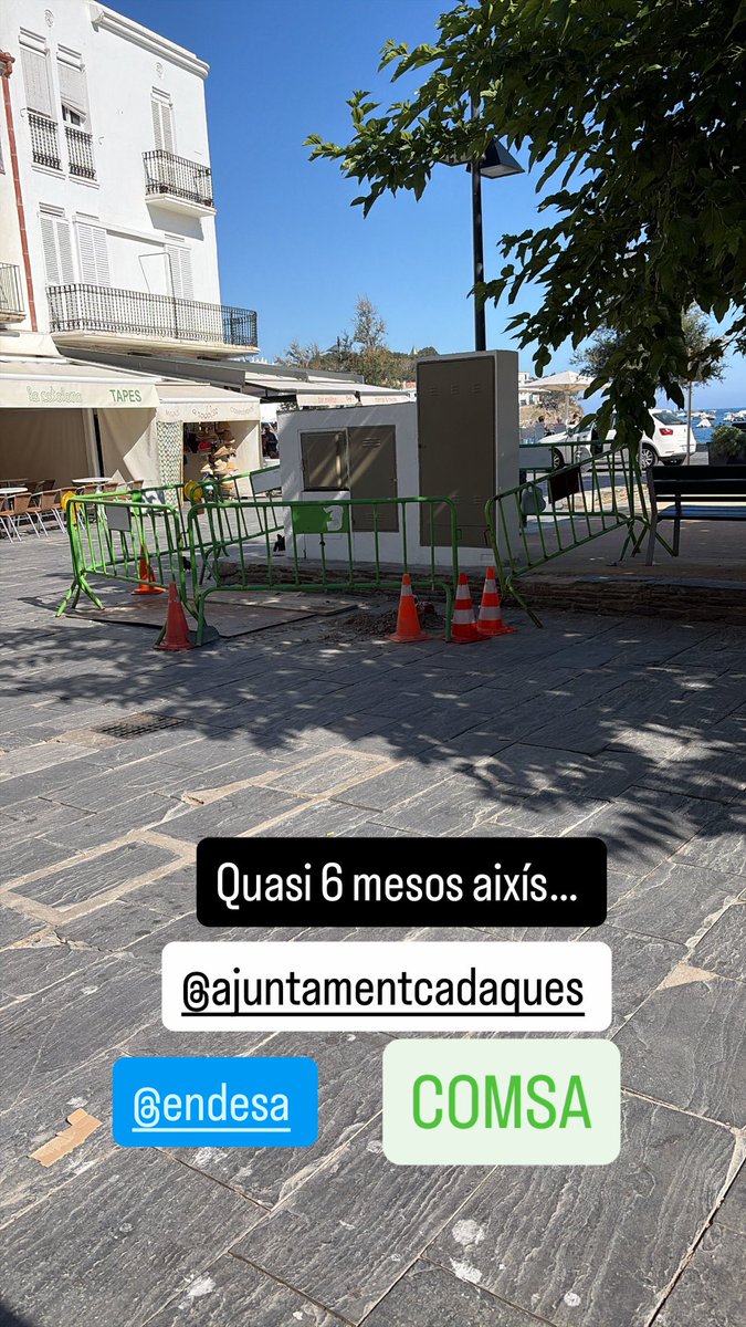 LucaMonegal's tweet photo. 6 mesos amb això sense acabar a Cadaqués, diuen que un dels pobles més bonics. Però se l’ha de cuidar… @AjCadaques @Endesa @comsa_corp https://t.co/iBNEBbgb2J